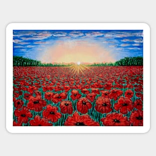 Sea of Poppies Painting Sticker